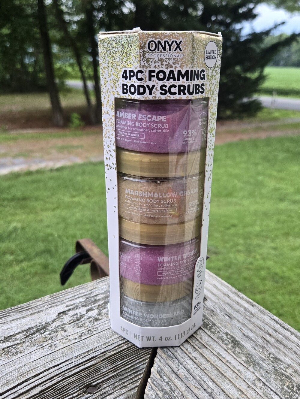 4pc Foaming Body Scrubs - Pink & Gold Pack